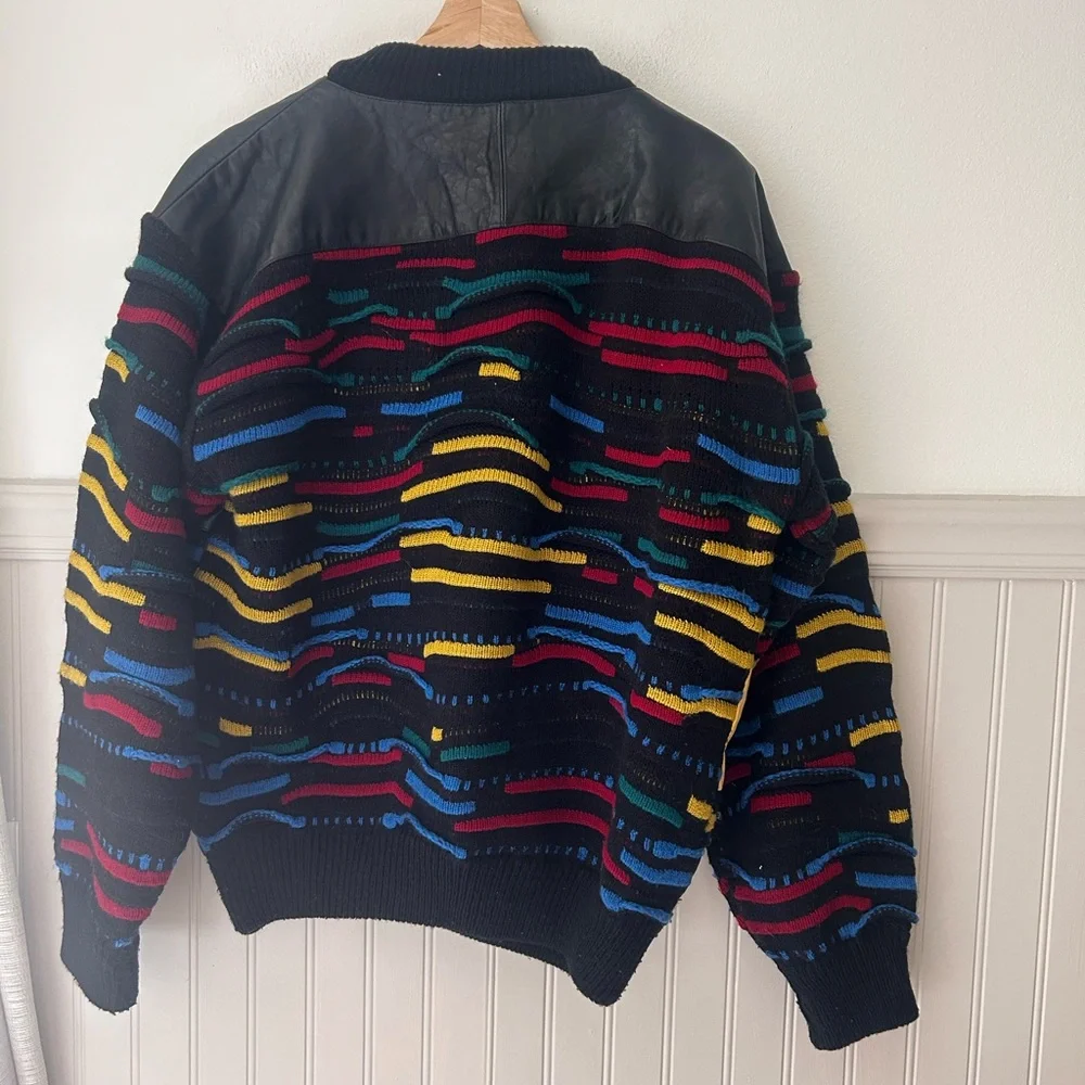 Vintage 90s Saxony Hip Hop Multicolor Crewneck Sweater No SIZE Tag